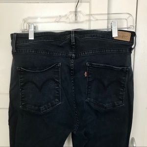 High Waisted Stretchy Skinny Jeans Dark Wash